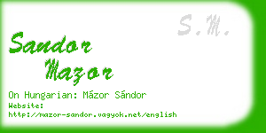 sandor mazor business card